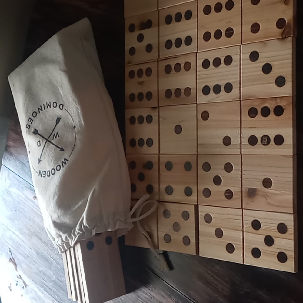 Jumbo wood dominoes
